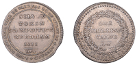 19th Century Tokens, Needham Market, J. Steward, ‘Morgan’s’ Shilling, 1811, legend, rev. value in wreath, edge...