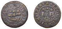 17th Century Tokens, Aldeburgh, John Briggs, Halfpenny, 1671, 1.87g/6h (N 4236; BW. 1). Fine	 £40-£50