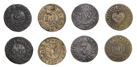 17th Century Tokens, Boxford, Daniell Bowtell, Farthing, 0.78g/6h (N 4251 obv., different rev.; BW. 22); Susana...