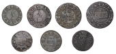 17th Century Tokens, Bury St Edmunds, Edmund Heasel, Farthing, 1664, 0.46g/12h (N 4281; BW. 65); John Lucas,...
