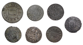 17th Century Tokens, Bury St Edmunds, Frances Smith, Farthing, 1666, 1.02g/6h (N 4290; BW. 76); George Stanard,...