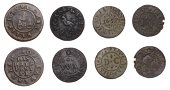 17th Century Tokens, Cavendish, William Alcocke, Farthing, 1657, 1.78g/12h (N –; BW. 87); Daniell Chickell,...