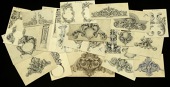 Scrollwork, a group of scrollwork and framing vignettes intended for sampling and use when designing notes, shares...