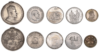 Four Generations of the Royal Family, 1897, aluminium medals (2) by H. Grueber for W.S. Lincoln, four conjoined...