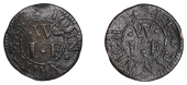 17th Century Tokens, Dunwich, John Whittman, Farthing, 1.24g/6h (N 4322; BW. 117). About fine, dark patina, scarce;...