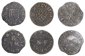 17th Century Tokens, Eye, George Brayham, Farthing, 1.03g/12h (N 4324; BW. 120); Nathaniel Flowerdevo, Farthing,...