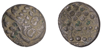 British Iron Age, DUROTRIGES, Uninscribed issues, silver Stater, Turf Cutter/Cranborne Chase type, devolved head of...