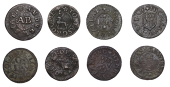 17th Century Tokens, Long Melford, Andrew Byat/Byate/Biate, Farthings (3), 1652, 0.68g/3h (N 4409; BW. 232),...