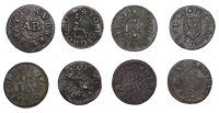 17th Century Tokens, Long Melford, Andrew Byat/Byate/Biate, Farthings (3), 1652, 0.68g/3h (N 4409; BW. 232),...