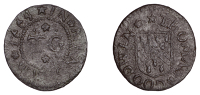 17th Century Tokens, Mendham, Thomas Goodwin, Farthing, 1664, 0.84g/6h (N 4416; D 242A/BW. Norfolk 106). About fine;...