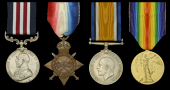 A Great War ‘Western Front’ M.M. group of four awarded to Corporal A. J. Thomas, 6th Battalion, South Wales...