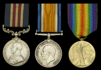 A Great War ‘Western Front’ M.M. group of three awarded to Private F. Davies, 2nd Battalion, South Wales...