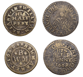 17th Century Tokens, Newmarket, William Briant, Halfpenny, 1669, 2.03g/9h (GO 157.3; N 4434; BW. 265); Walter...