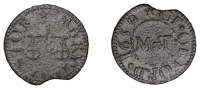 17th Century Tokens, Orford, Mary Thurston, Farthing, 1659, 0.88g/6h (N 4437; BW. 280). Struck on a bar end, fine;...