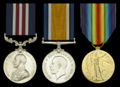 A Great War ‘Western Front’ M.M. group of three awarded to Private T. A. Lipscombe, 10th Battalion, South Wales...