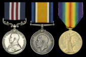 A Great War ‘Western Front’ M.M. group of three awarded to Private G. E. Smith, 12th Battalion, South Wales...