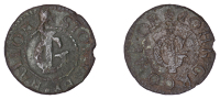 17th Century Tokens, Stoke-by-Nayland, John Groome, Farthing, 1.05g/6h (N 4468; BW. 308). Excavated; the only token...