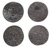 17th Century Tokens, Walsham-le-Willows, Robert Goulsell, Farthing, 1665, 1.00g/9h (N 4491; BW. 349); Stephen...