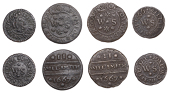 17th Century Tokens, Yoxford, Will/William Smith, Farthings, 1666 (2), 1.02g/6h, 0.91g/6h (both N 4509; BW. 375),...