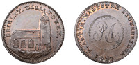18th Century Tokens, WORCESTERSHIRE, Stourbridge, R. Astin, Skidmore’s Halfpenny, 1797, view of St Michael’s...