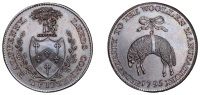 18th Century Tokens, YORKSHIRE, Leeds, Samuel Birchall, Halfpenny, 1795, arms, rev. fleece, edge payable by samuel...