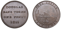 19th Century Tokens, ISLE OF MAN, Douglas, Douglas Bank Co (William Littler, Robert Littler and James Dove), Penny,...
