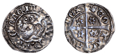 David II (1329-1371), First coinage, Second issue, Sterling, mm. cross pattée, bust left with sceptre, smaller...