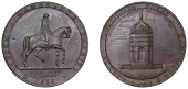 CAMBRIDGESHIRE, Cambridge, James Burleigh, Penny, 1799, Thomas Hobson on horseback right, rev. water tower on...