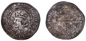 David II (1329-1371), Second coinage, Class A, Groat, class A7/B mule, Edinburgh, mm. cross pattée, small young...