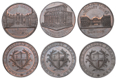 LONDON, Kempson’s London Buildings, Pennies (3), all type 1 with rev. die london promissory penny token, obvs....