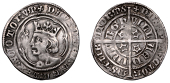 David II (1329-1371), Second coinage, Class B, Groat, class B, Edinburgh, mm. cross pattée, large young bust,...