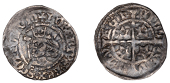 Robert II (1371-1390), Sterling, Edinburgh, mm. cross potent on obv. only, star on sceptre handle, nothing behind...