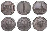 LONDON, Kempson’s London Buildings, Pennies (3), all type 2 with rev. die london penny token, obvs. Monument,...