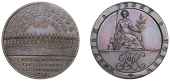 LONDON, Kempson’s London Buildings, Penny, type 3, London Bridge, rev. Britannia seated, edge i promise to pay on...