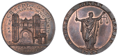 LONDON, Kempson’s London Buildings, Penny, type 4, Cripplegate, rev. Justice standing, edge plain, 18.24g/6h (DH...
