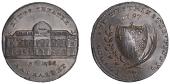 LONDON, Haymarket, Prattent’s London and Westminster series, Penny, 1797, type 1, King’s Theatre, rev. arms...