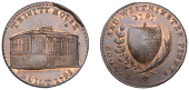 LONDON, Tower Hill, Prattent’s London and Westminster series, Penny, 1797, type 1, Trinity House, rev. arms...