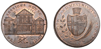 LONDON, Old Bailey, Prattent’s London and Westminster series, Penny, 1797, type 3, Sessions House, Old Bailey,...