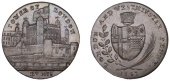 LONDON, Tower Hill, Prattent’s London and Westminster series, Penny, 1797, type 3, Tower of London, rev. City arms...