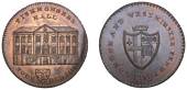 LONDON, Lower Thames Street, Prattent’s London and Westminster series, Penny, type 5, Fishmongers’ Hall, rev....
