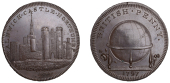 NORTHUMBERLAND, Alnwick, Skidmore’s Globe series, Penny, Alnwick Castle, rev. globe, edge i promise to pay on...