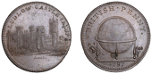 SHROPSHIRE, Ludlow, Skidmore’s Globe series, Penny, Ludlow Castle, rev. globe, edge i promise to pay on demand the...