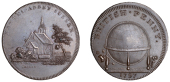 SUSSEX, Battle, Skidmore’s Globe series, Penny, 1797, Battle Abbey, rev. globe, edge i promise to pay on demand...
