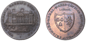 MIDDLESEX, Hampton, Skidmore’s Clerkenwell series, Penny, David Garrick’s house, rev. fictitious arms, edge i...