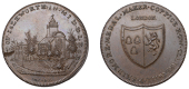 MIDDLESEX, Isleworth, Skidmore’s Clerkenwell series, Penny, All Saints Church, rev. fictitious arms, edge i...