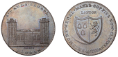 LONDON, St Paul’s, Skidmore’s Clerkenwell series, Penny, St Paul’s School, rev. fictitious arms, edge i...