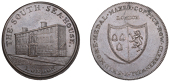 LONDON, Threadneedle Street, Skidmore’s Clerkenwell series, Penny, South Sea House, rev. fictitious arms, edge i...