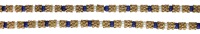 A pair of cultured pearl and lapis lazuli necklaces by Bucherer, the cultured pearls and lapis lazuli beads,...