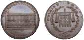 LONDON, Whitehall, Skidmore’s Miscellaneous series, Penny, 1797, Banqueting House, Whitehall, rev. portcullis and...
