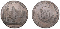 WORCESTERSHIRE, Dudley, Edward Davies, Skidmore’s Penny, view of the ruins of Dudley Priory, rev. ed cypher...